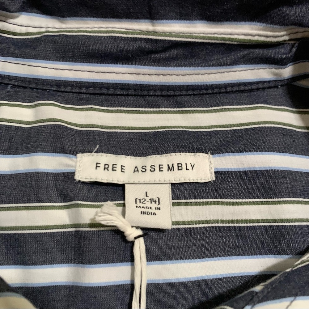NWT Free Assembly Striped Dress Large 12/14 - Picture 4 of 7